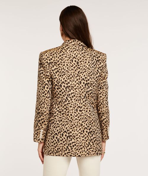 CHARLIZE regular fit blazer with leopard dessin