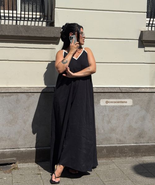 CLARA maxi jurk met striksluiting