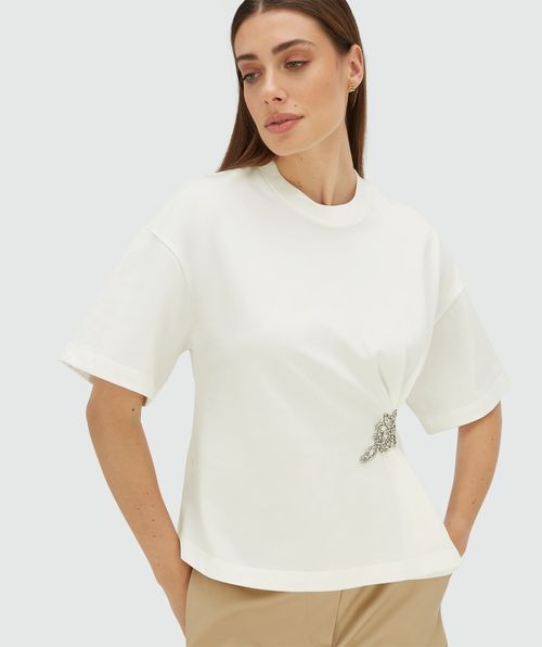 DACEY regular fit T-shirt met strass