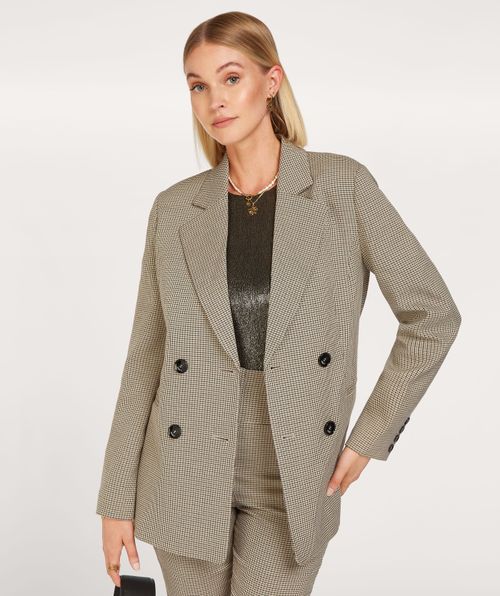 DAMIA regular fit blazer with check print