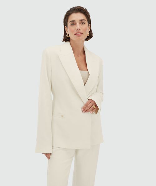 DEACON loose fit blazer met schoudervulling