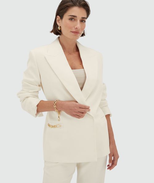 DEACON loose fit blazer met schoudervulling