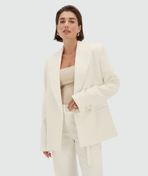 DEACON loose fit blazer met schoudervulling