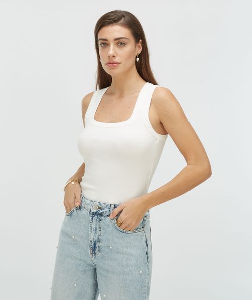 DIEDA Enganliegendes Top mit Logo