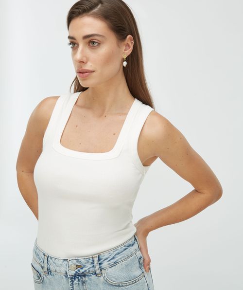 DIEDA Enganliegendes Top mit Logo