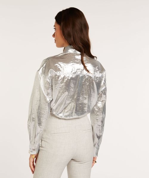 EDIN oversized blouse in metallic