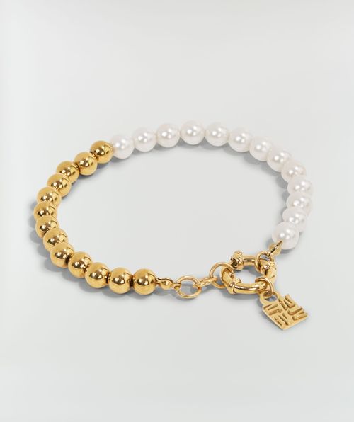 ELEIA bracelet with pearls and logo
