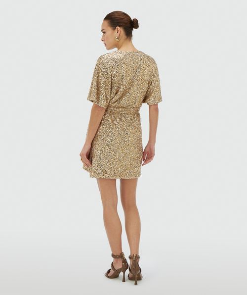 ELKE Regular-Fit Wickelkleid mit Pailletten