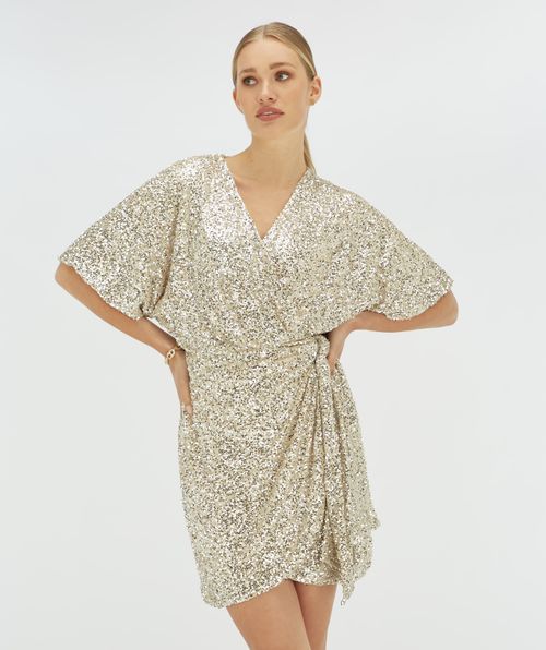 ELKE regular-fit wrap dress with sequins