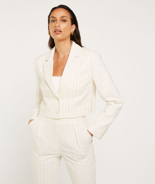 EMMA cropped Blazer mit Pinstripe