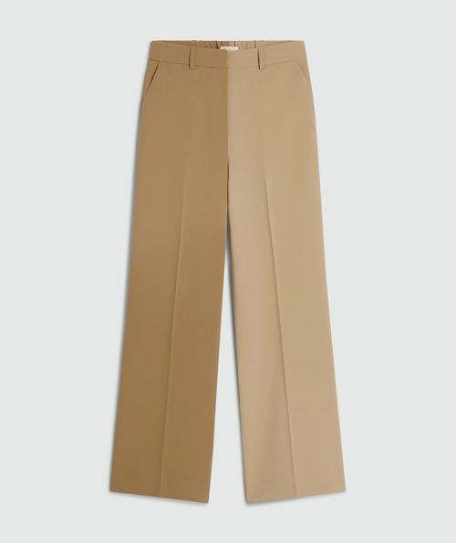 EMMA two-tone mid rise wide leg pantalon 