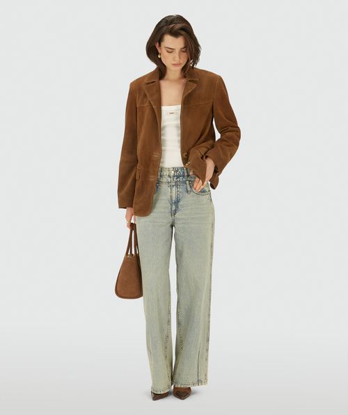 EMSY oversized blazer van suède