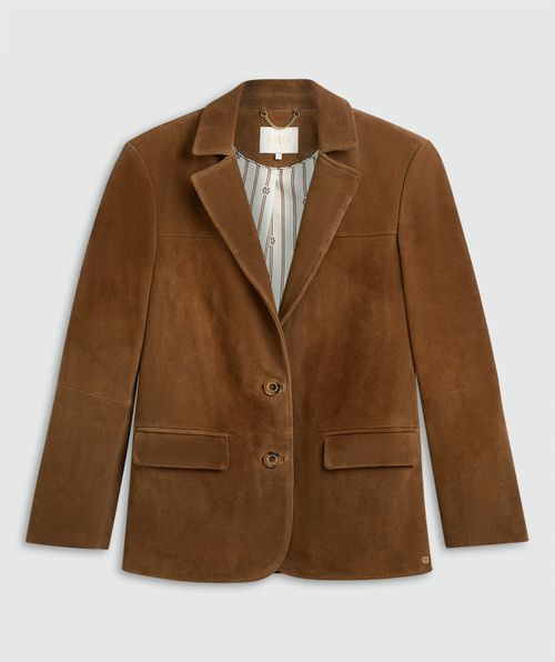 EMSY oversized blazer van suède