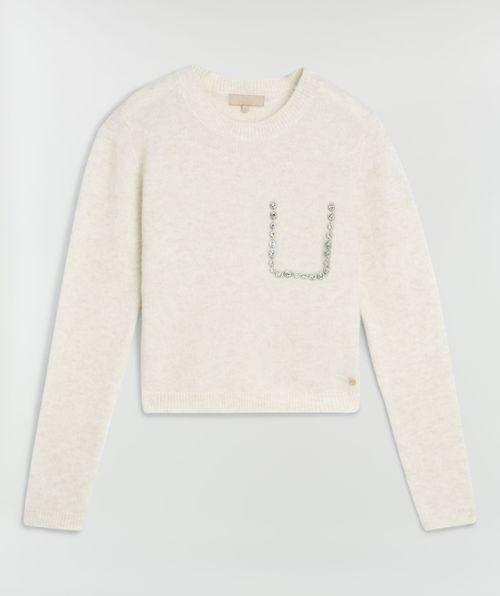 ESAI slim fit trui met sierstenen