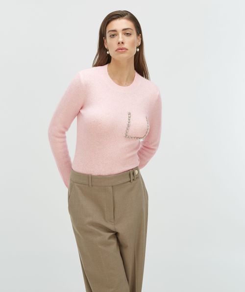 ESAI slim fit sweater with decorative stones