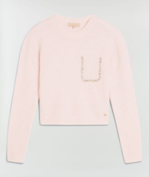 ESAI slim fit sweater with decorative stones