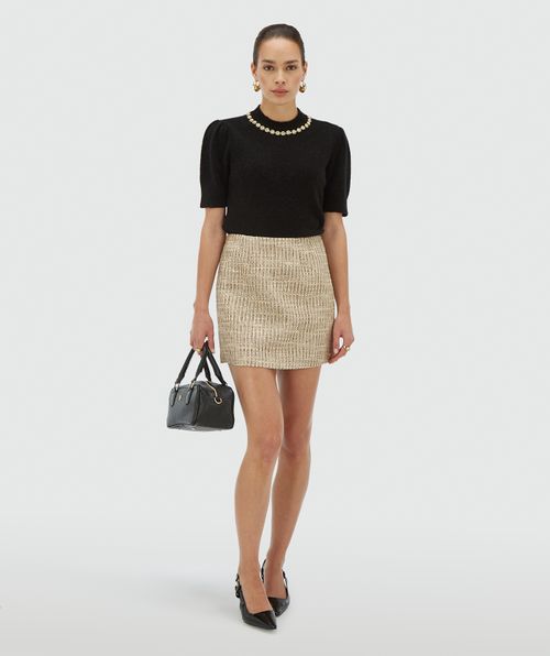 ETTA high waisted skirt with lurex