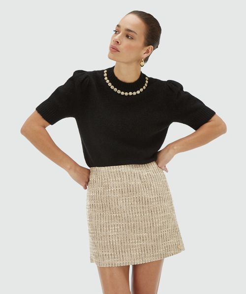 ETTA high waisted skirt with lurex