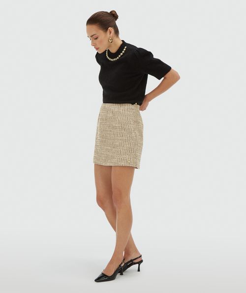 ETTA high waisted skirt with lurex
