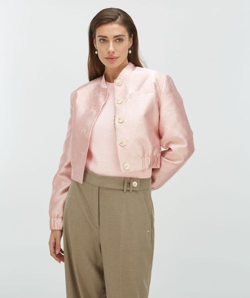 FABIENNE bomber jacket with lurex