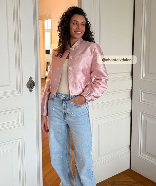FABIENNE bomber jacket with lurex