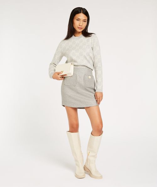 FAE slim fit sweater with logo print
