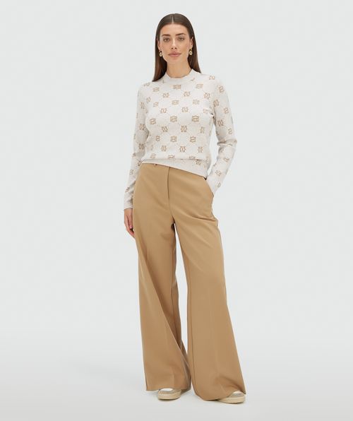 FAE straight fit sweater with logo print