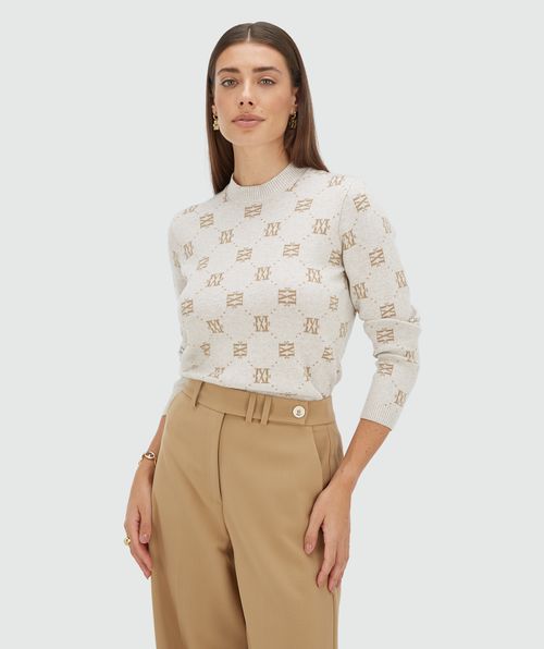 FAE straight fit sweater with logo print