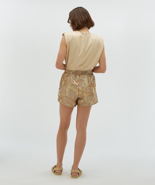 FLORIAN Regular Fit Shorts mit Metallic-Details