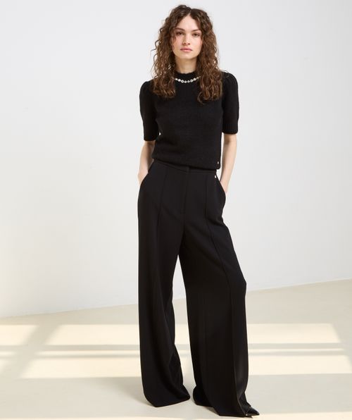 FRANKA slim fit top met merinowol 