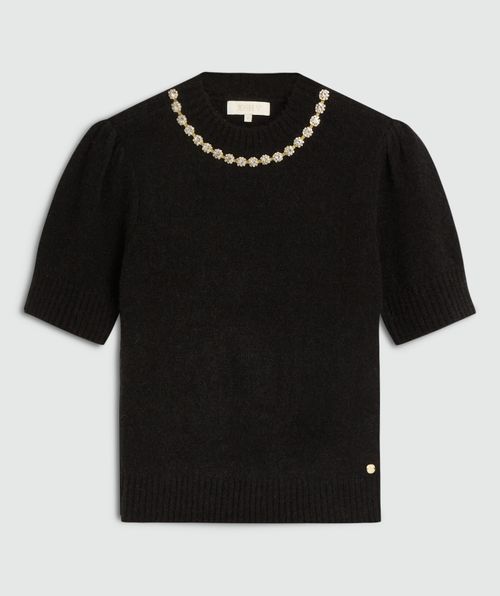 FRANKA slim fit top met merinowol 