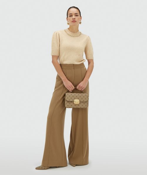 FRANKA slim fit top met merinowol 