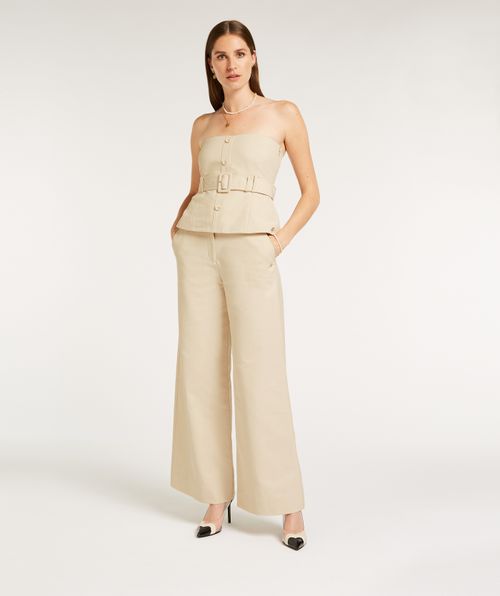 GIANNA fitted bustier top with belt