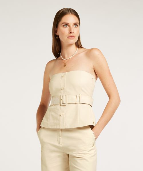 GIANNA fitted bustier top with belt