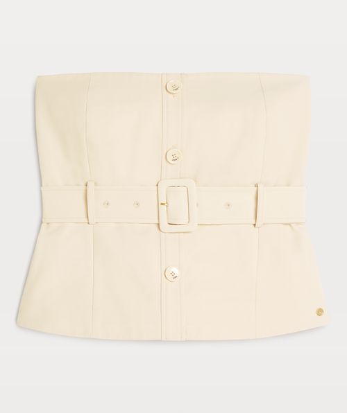 GIANNA fitted bustier top with belt