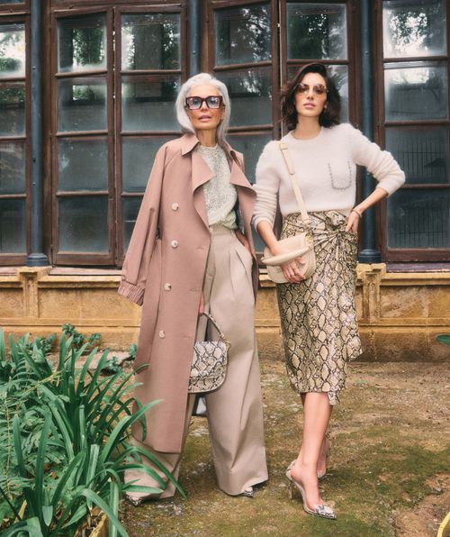HANNAH High-Waist-Rock mit Schlangenprint
