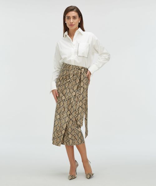 HANNAH High-Waist-Rock mit Schlangenprint