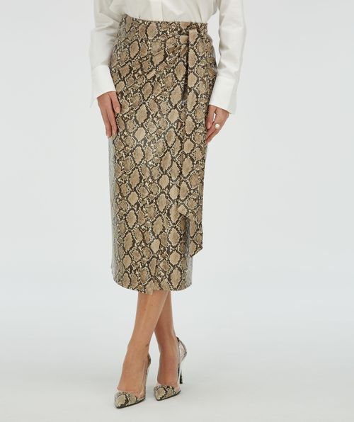HANNAH High-Waist-Rock mit Schlangenprint