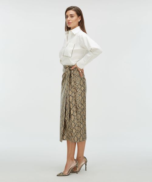 HANNAH High-Waist-Rock mit Schlangenprint