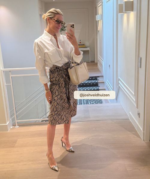 HANNAH High-Waist-Rock mit Schlangenprint