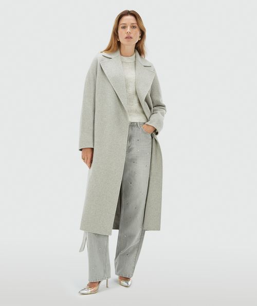 HARPER straight fit coat with cashmere