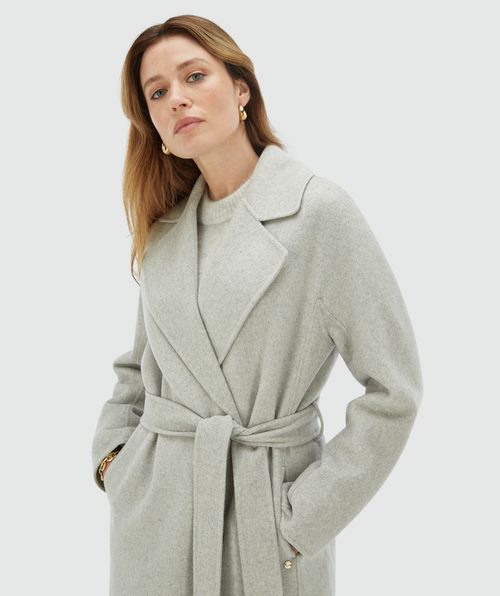 HARPER straight fit coat with cashmere