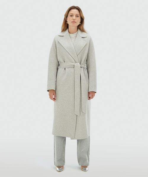 HARPER straight fit coat with cashmere