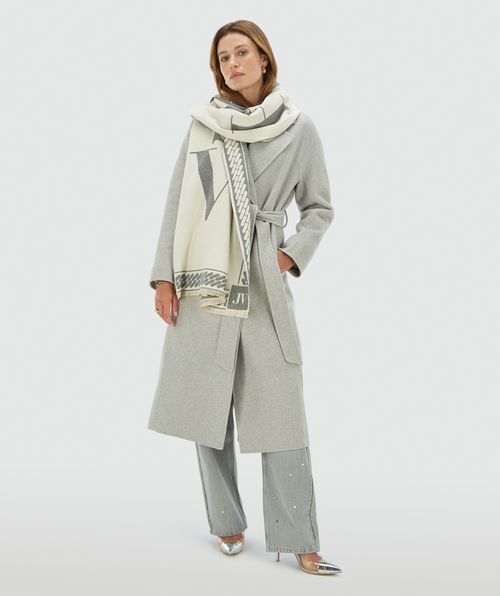 HARPER straight fit coat with cashmere
