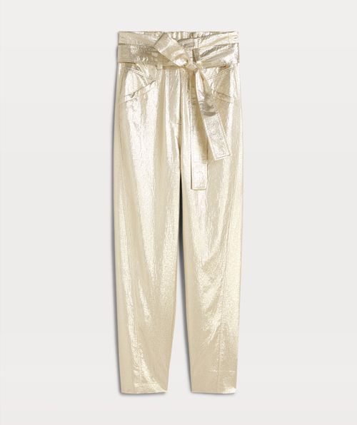 HAYDEN high rise tapered trousers in metallic