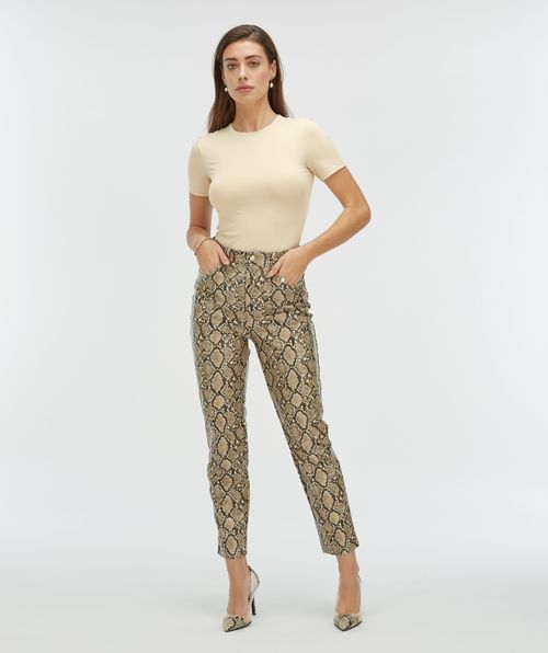 HINKE High-Waist-Hose mit Schlangenprint