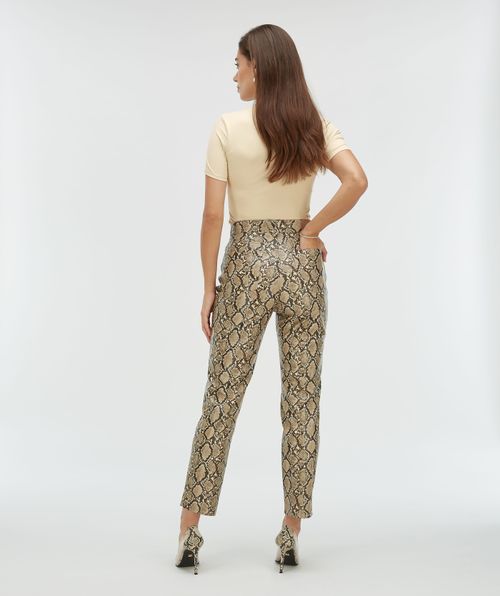 HINKE High-Waist-Hose mit Schlangenprint
