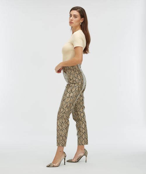 HINKE High-Waist-Hose mit Schlangenprint
