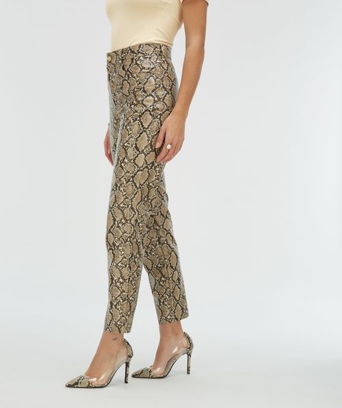 HINKE High-Waist-Hose mit Schlangenprint