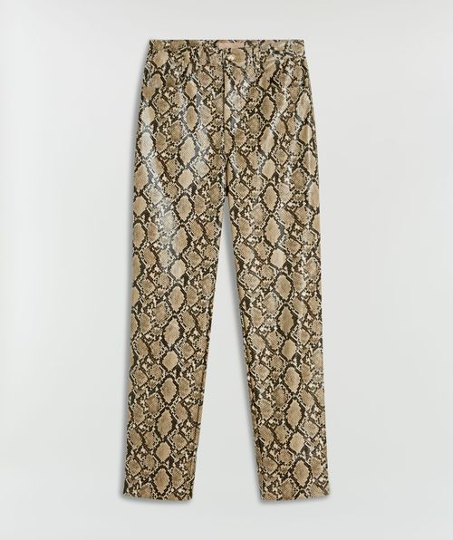 HINKE High-Waist-Hose mit Schlangenprint